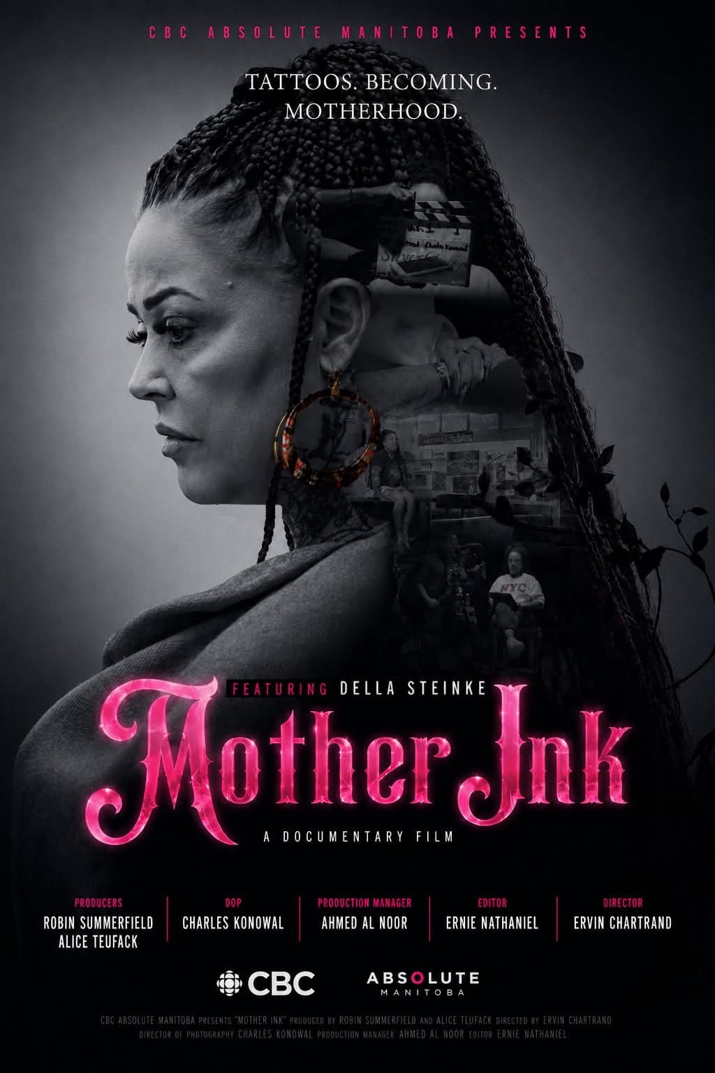 Poster for Mother Ink, a documentary film featuring Della Steinke